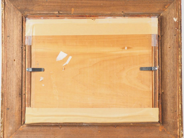 VAUTHRIN "Le port de Concarneau". Huile sur panneau, signée en bas à g