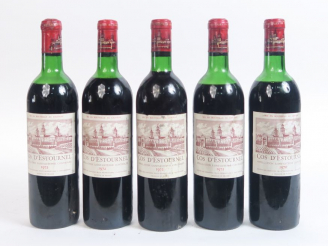 Vente aux enchères 5 BOUTEILLES CHÂTEAU COS D'ESTOURNEL GCC ST ESTEPHE - 1972 - 1 BG/1 HE