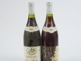 Vente aux enchères 2 BOUTEILLES BEAUNE CRAS DOMAINE DE BAPTAULT - 1986 - 1 ETA