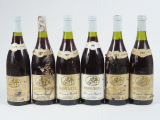 Vente aux enchères 6 BOUTEILLES BEAUNE GREVES DOMAINE DE BAPTAULT - 1987 - 1 ETA