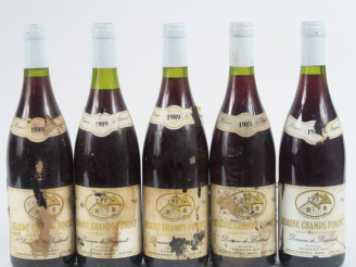 Vente aux enchères 5 BOUTEILLES BEAUNE 'CHAMPS PIMONT' DOMAINE DE BAPTAULT - 1989