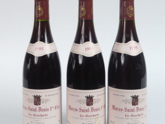 Vente aux enchères 3 BOUTEILLES MOREY ST DENIS 1er CRU 'LES GLANCHARDS' G.COQUARD- 1995 -