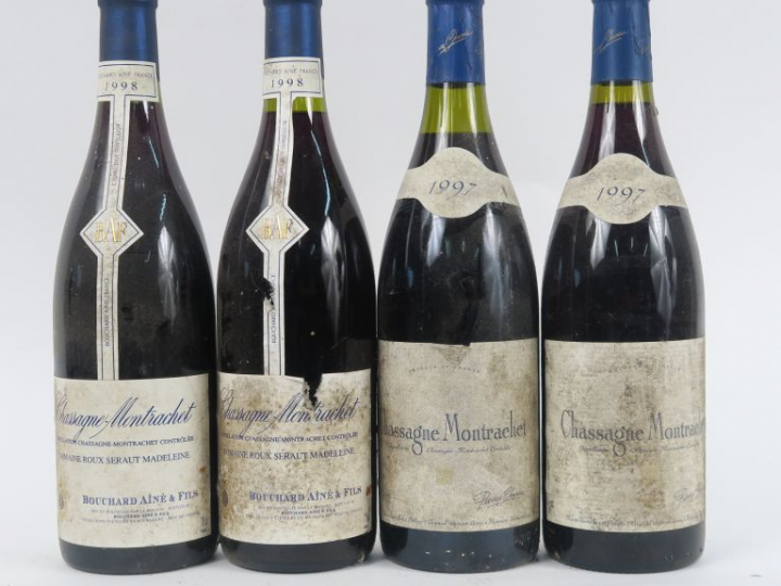 4 BOUTEILLES CHASSAGNE MONTRACHET : 2 PHILIPPE D'ARGENVAL 1997 - 2 BOU