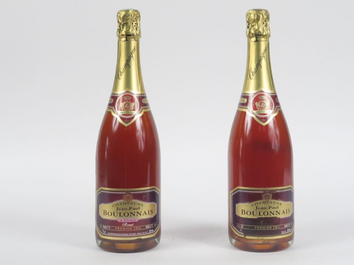 2 BOUTEILLES CHAMPAGNE ROSE JEAN PAUL BOULONNAIS 