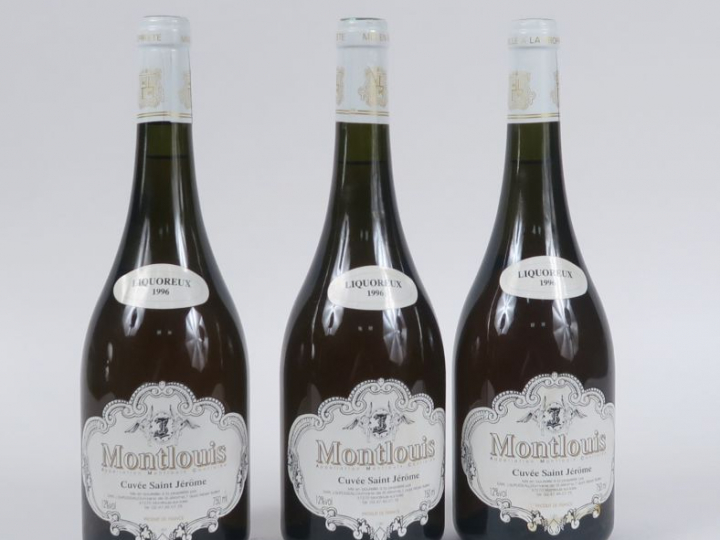 3 BOUTEILLES MONTLOUIS 'LA CUVEE SAINT JERÔME' LIQUOREUX - 1996 - 3 à 