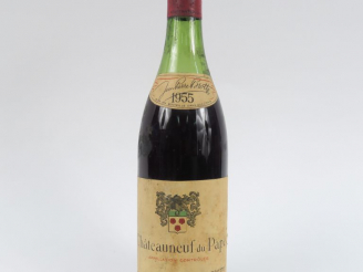 Vente aux enchères 1 BOUTEILLE CHÂTEAUNEUF DU PAPE J.P. BROTTE - 1955 - 6,5 CM