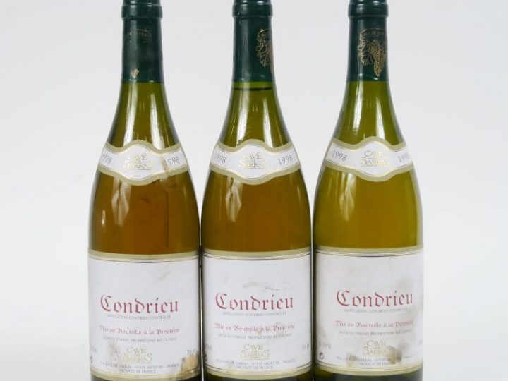 3 BOUTEILLES CONDRIEU CAVE DE SARRAS - 1998