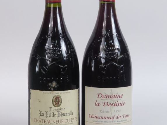 2 MAGNUMS CHÂTEAUNEUF DU PAPE : 1 DOMAINE LA PETITE BISCARELLE 1997 1 