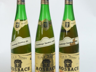 Vente aux enchères 3 BOUTEILLES GEWURZTRAMINER VENDANGES TARDIVES MOSBACH - 1983 - 1 à 4 