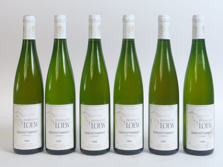 6 BOUTEILLES GEWURZTRAMINER CORMIER DOMAINE LOEW - 1999 - 0,5 CM