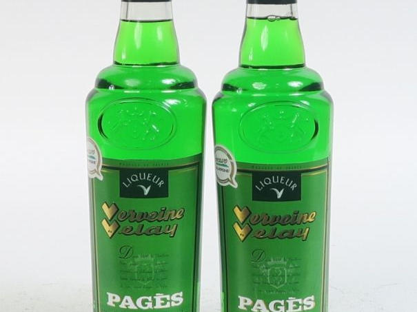 2 BOUTEILLES (50 CL) LIQUEUR VERVEINE DU VELAY PAGES 55°