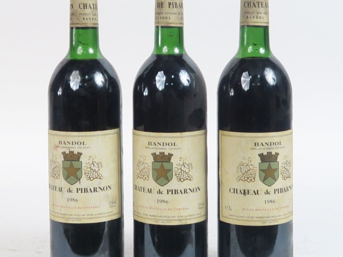 3 BOUTEILLES CHÂTEAU PIBARNON BANDOL - 1986 - 2 LB/1 LB-HEP