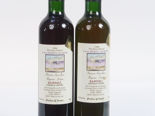 2 BOUTEILLES (50 CL) BANYULS CUVEE HEREN GILBERT - 1996