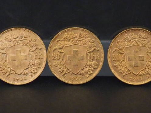 10 pièces de 20 francs suisse or Frais de vente : 5 % TTC