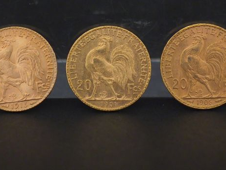 11 pièces de 20 francs or Frais de vente : 5 % TTC