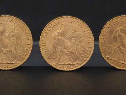 10 pièces de 20 francs or Frais de vente : 5 % TTC