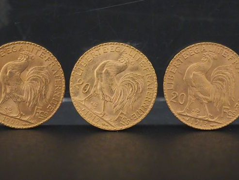 10 pièces de 20 francs or Frais de vente : 5 % TTC