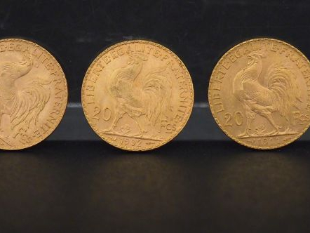 10 pièces de 20 francs or Frais de vente : 5 % TTC