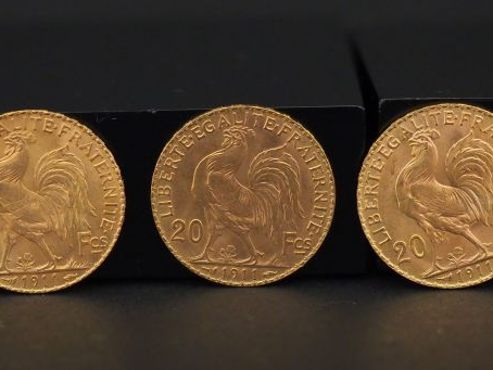 10 pièces de 20 francs or Frais de vente : 5 % TTC