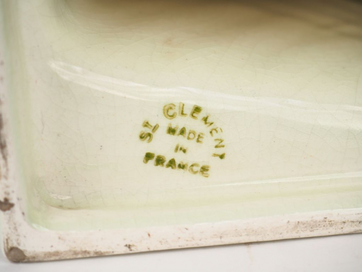 LEMANCEAU. "Biches". Sculpture en faïence craquelée de St Clément. Sig