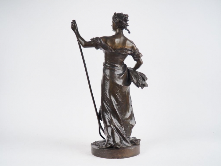 Alfred Désiré LANSON. "Allégorie des moissons". Sculpture en bronze à 