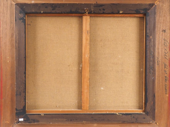 James COIGNARD. "Nature morte à la pastèque et aux aubergines". Huile 