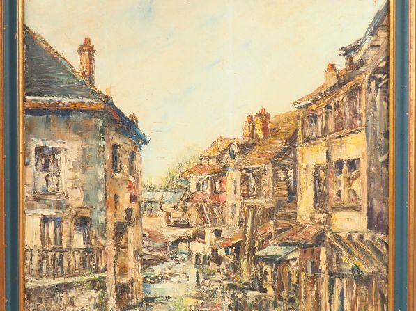 H. DEVISMES. "Montargis". Huile sur toile et datée 66 en bas à droite.