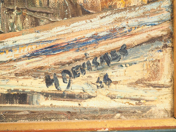 H. DEVISMES. "Montargis". Huile sur toile et datée 66 en bas à droite.