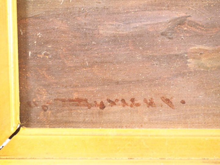 Henri DUVIEUX. "Vue de Constantinople".  Huile sur toile, signée en ba