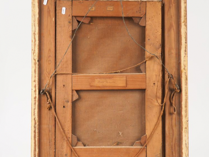 Emile GAMBOGI. "portrait d'une jeune italienne" Huile sur toile, signé