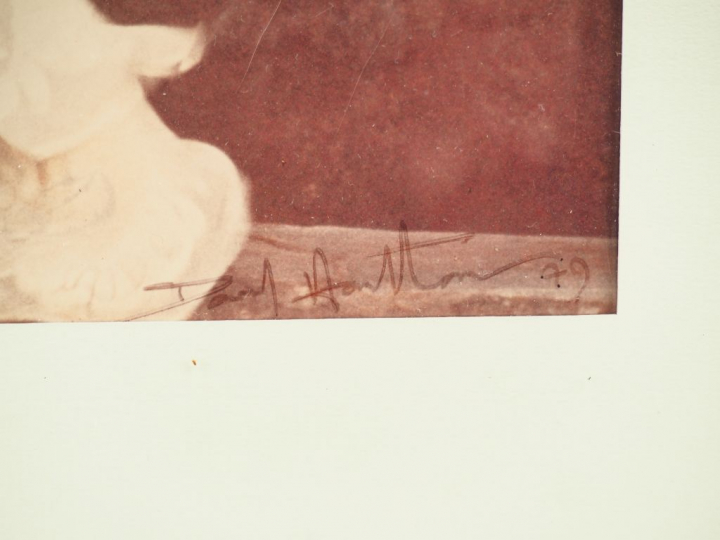 David HAMILTON. "Nu de profil".  Photo en couleur. Signée en bas à dro