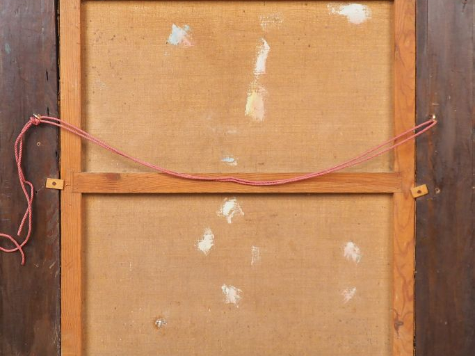 Ricardo LOPEZ CABRERA. "Gitane souriant". Huile sur toile, signée en b