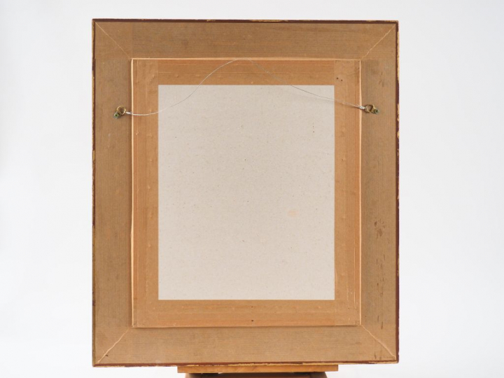 Joseph STAMBOULIAN. "Le dresseur de chevaux". Huile sur carton, signée