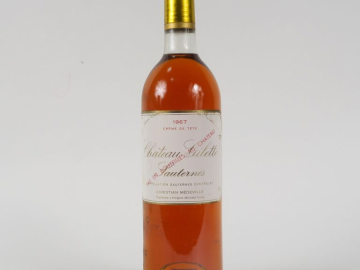 1 BOUTEILLE CHÂTEAU GILETTE 'CRÈME DE TÊTE' SAUTERNES - 1967 - BG