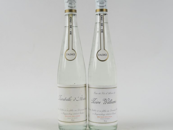 2 BOUTEILLES DOMAINE WEINBACH FALLER : 1 POIRE WILLIAM 43° - 1 MIRABEL