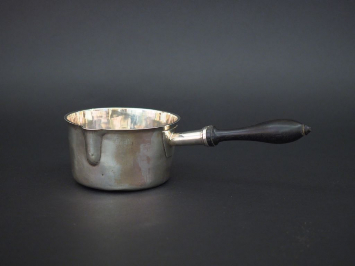 Casserole à chocolat en argent, poinçon Minerve (poids de l'argent : 1