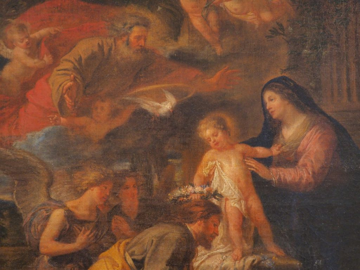 Attribué à Victor Honoré JANSSENS (1658 - 1736). "La Vierge et l'Enfan