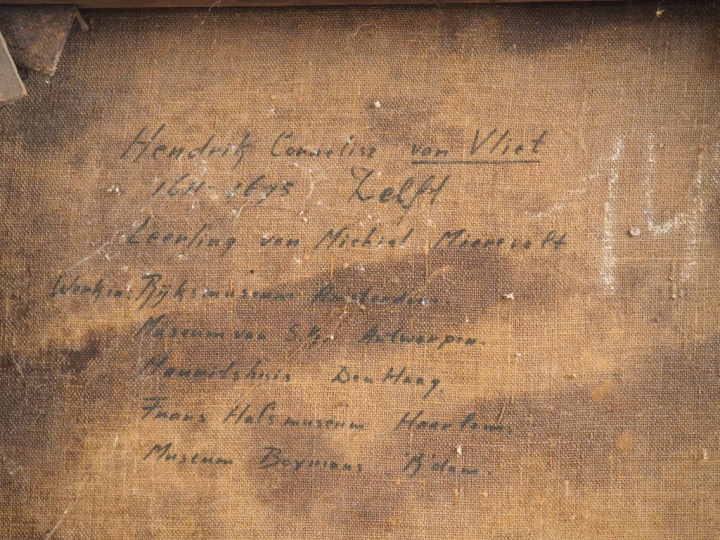 Ecole Hollandaise XVIIème. "Descente de croix". Huile sur toile. Dim. 