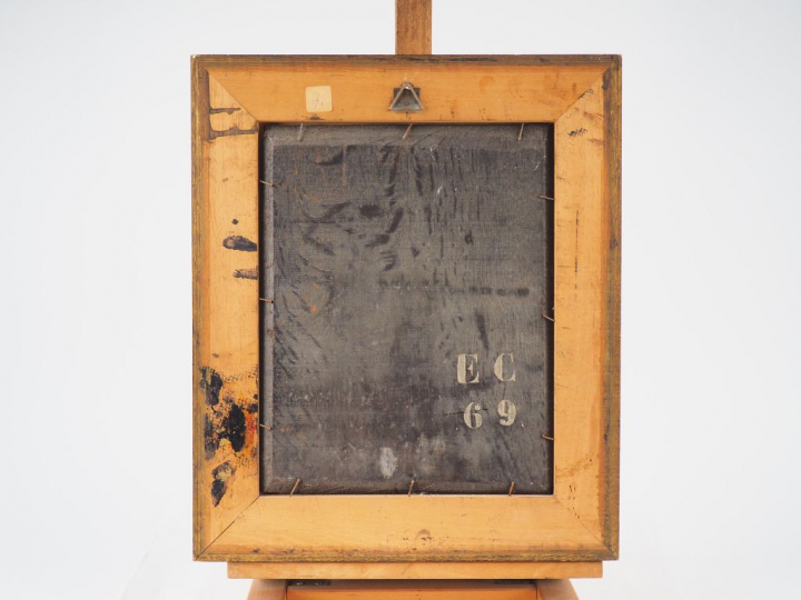 Ecole Hollandaise XVIIème. "Homme en prière". Huile sur panneau. Dim. 