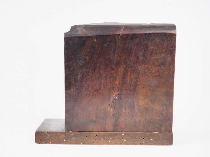 Manolo PEREZ-VALIENTE. "Beethoven". Sculputre en bois patiné. Signée e