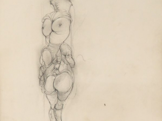 Vente aux enchères Hans BELLMER  "Etude pour la poupée". Dessin au crayon, signé en bas à