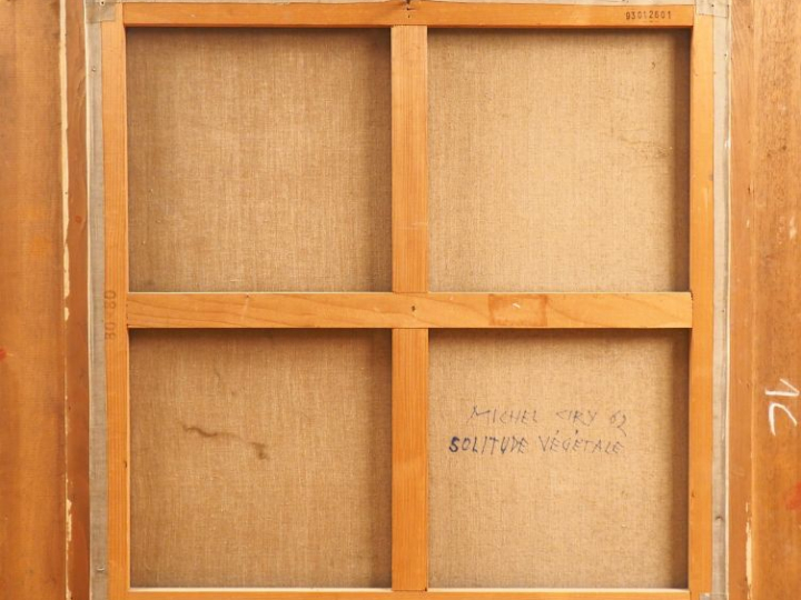Michel CIRY. "Solitude végétale". Huile sur toile, signée en bas à gau