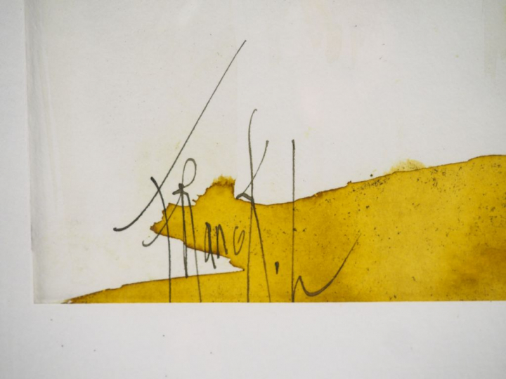 FRANCK L. "Danseuse". Aquarelle sur papier, signée en bas à gauche. Di