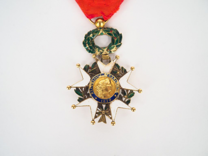 Etoile d'officier de la légion d'honneur, 3ème République, avec ruban