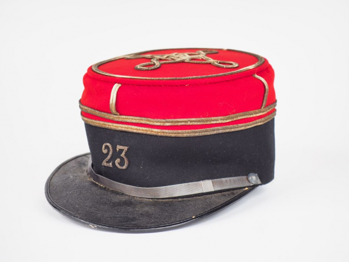 Képi foulard d'un lieutenant d'infanterie du 23ème époque Troisième Ré