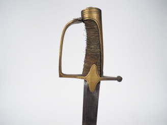 Vente aux enchères Sabre révolutionnaire composite monture en bronze de sabre d'officier 