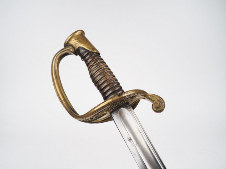 Sabre d'adjudant modèle 1845, fabrication Châtelleraut en 1878. Dans s
