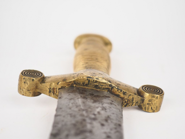 Glaive 1831 sans fourreau, lame vierge de marquages, monture en bronze