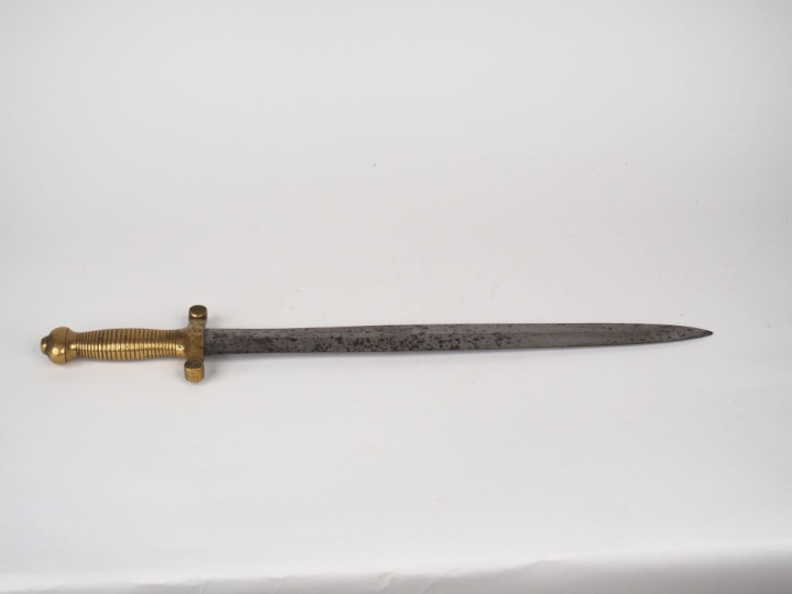 Glaive 1831 sans fourreau, lame vierge de marquages, monture en bronze