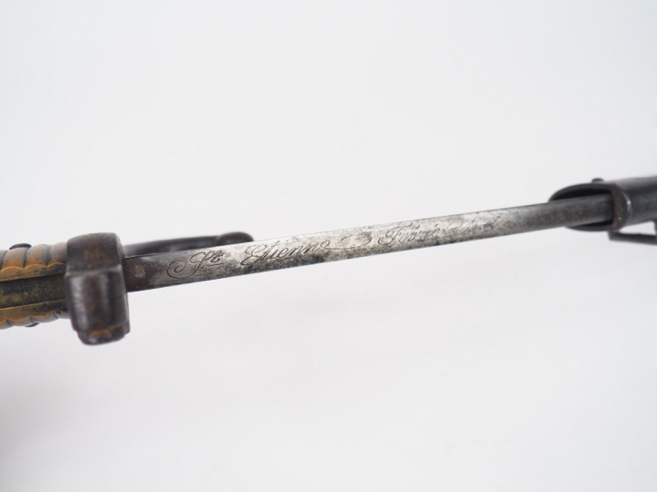 Baïonnette française modèle 1866 pour fusil Chassepot, lame yatagan ma